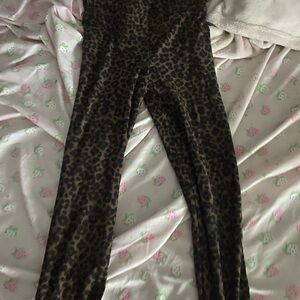 No Boundaries Kids Leopard Print Leggings - Black and Brown